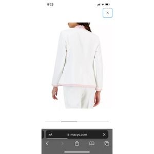 Kasper Women's Stretch Crepe Framed Open-Front Jacket MEDIUM